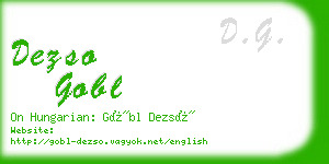 dezso gobl business card